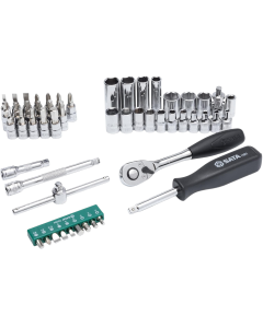 Buy Sata ST09002SJ 1/4 Inch And 1/2 Inch Driver 6 Point Metric Socket Set 52Pcs at Best Price in UAE